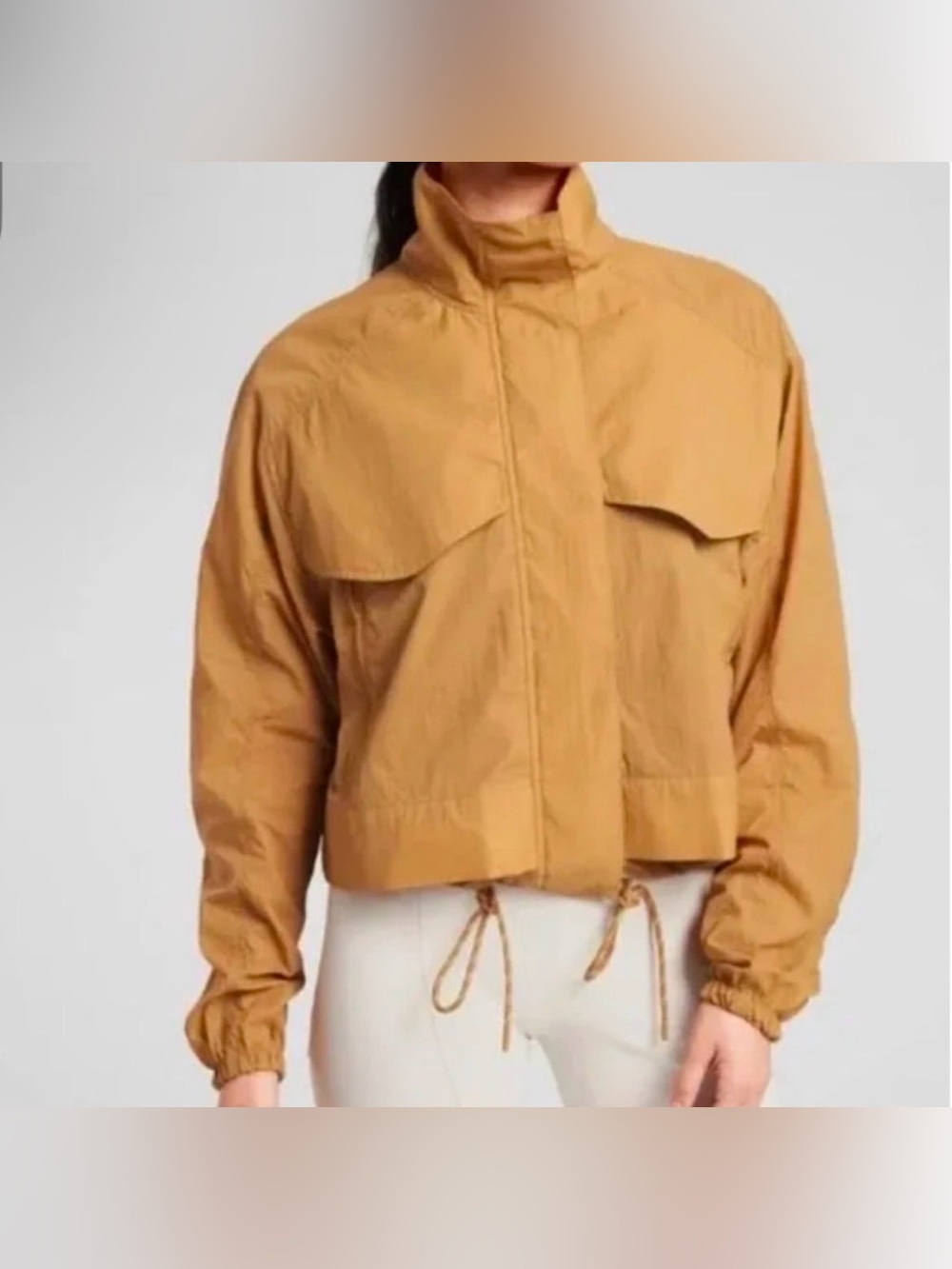 Athleta Cropped Canopy Parachute Jacket size XL